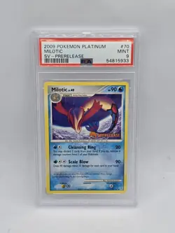 2009 Pokemon Platinum Supreme Victors Milotic Prerelease #70 - PSA 9 MINT SV - Image 1