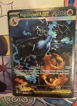 Pokemon Card Mega M Charizard x GX HP 240 Gold Fan Art - Image 3