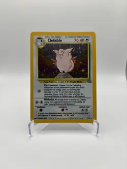 Pokemon TCG Clefable Holo Unlimited Rare Card Jungle Base Set 1/64 - Image 1