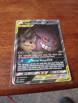 Pokemon Sun & Moon Gengar Mimikyu GX Alternate Art Card 165/181, See Pictures! - Image 1
