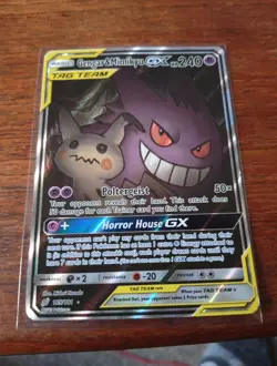Pokemon Sun & Moon Gengar Mimikyu GX Alternate Art Card 165/181, See Pictures! - Image 3