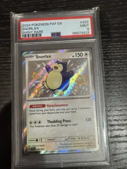 Pokemon TCG Shiny Snorlax Paldean Fates Holo PSA Graded 9 Card - Image 1