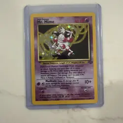 Mr. Mime 6/64 Jungle Holo Pokemon TCG Pokemon Card Top Loader - Image 3