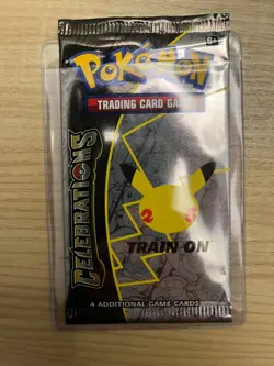 Pokemon 25th Anniversary Celebrations 1 Booster Pack (4 Cards) Factory SEALED - Image 1