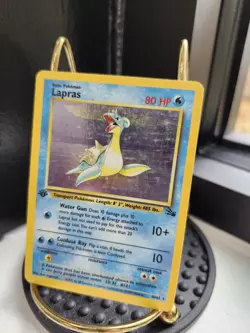 Pokemon TCG Lapras 1st Edition Rare Holo Card #10/62 Fossil - Image 2