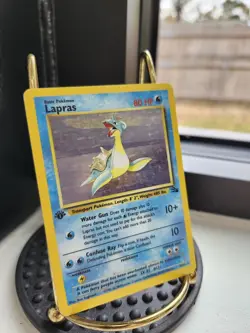 Pokemon TCG Lapras 1st Edition Rare Holo Card #10/62 Fossil - Image 3
