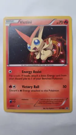 Victini XY189 Volcanion Holo Mythical Collection English Pokemon Card B2 NM - Image 1