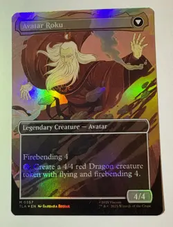 MTG The Legend of Roku (Borderless) [FOIL] - Avatar: The Last Airbender NM - Image 3
