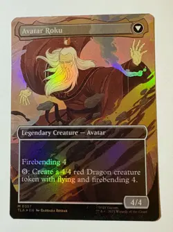 MTG The Legend of Roku (Borderless) [FOIL] - Avatar: The Last Airbender NM - Image 4