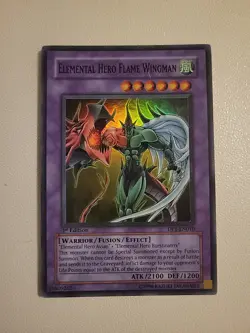 Elemental Hero Flame Wingman DP1-EN010 Super Rare 1st Edition LP - Image 1
