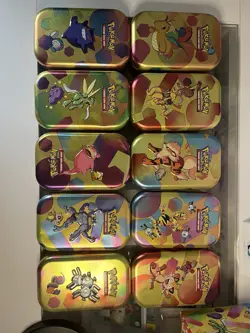 Full set of the Pokemon 151 tin (OPENED/USED ) read description! - Image 1