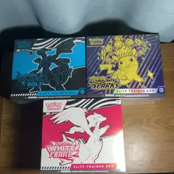 Pokemon TCG Black Bolt / White Flare/ Surging Sparks ETB 3-Box Sealed ✅✅ - Image 2