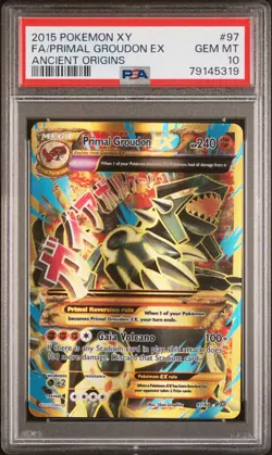 2015 Pokemon XY Primal Groudon EX Full Art 97/98 Origins PSA 10 GEM MINT English - Image 1