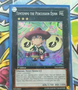 YUGIOH - TEMTEMPO THE PERCUSSION DJINN, YS12-EN041, SUPER RARE, 1ST ED - Image 1