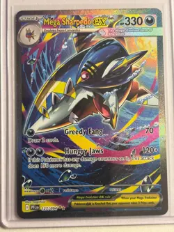 Pokemon TCG Mega Sharpedo ex 127/094 Phantasmal Flames Special Illustration Rare - Image 1
