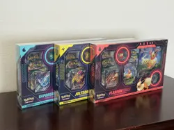 Pokemon Eeveelution Vmax Premium Collection Vaporeon Flareon Jolteon Set of 3 - Image 1