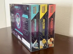 Pokemon Eeveelution Vmax Premium Collection Vaporeon Flareon Jolteon Set of 3 - Image 3