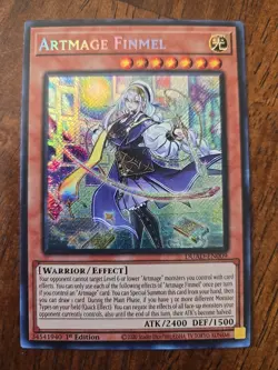 Yugioh! Artmage Finmel DUAD-EN009 Secret Rare 1st Ed NM - Image 1