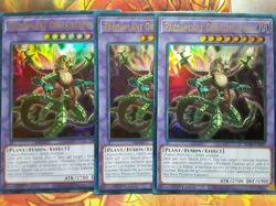 Yugioh Predaplant Dragostapelia X3 Ultra Rare RA01-EN027 1st NM Playset - Image 1
