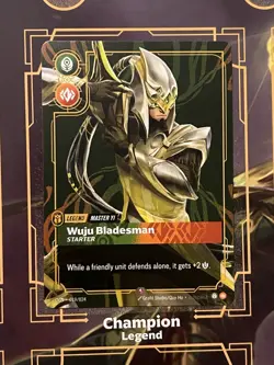 Wuju Bladesman Master Yi Legend Riftbound Origins Proving Grounds Card 019/024 - Image 1