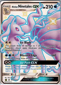 Alolan Ninetales GX SV53/SV94 Hidden Fates: Shiny Vault - Pokemon Card - NM - Image 1
