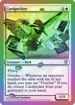 Cardpecker FOIL Unhinged NM White Common MAGIC THE GATHERING MTG CARD ABUGames - Image 1