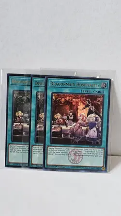 3x Dragonmaid Hospitality 1st Edition Ultra Rare Stamped BLMM-EN065 Nm Yugioh! - Image 1