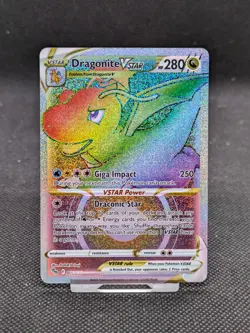 Pokemon Card Dragonite Vstar 081/078 Pokemon Go Rainbow Rare Full Art MINT *New - Image 1