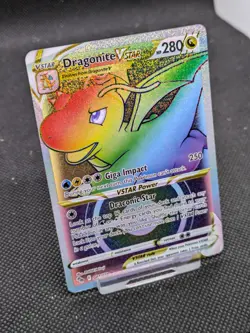 Pokemon Card Dragonite Vstar 081/078 Pokemon Go Rainbow Rare Full Art MINT *New - Image 2