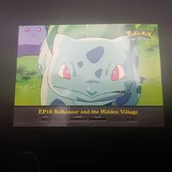 EP10 BULBASAUR AND THE HIDDEN VILLAGE - NON HOLO Topps BLUE LOGO POKEMON CARD NM - Image 1