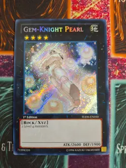Yu-Gi-Oh! TCG Gem-Knight Pearl HA06-EN050 Secret Rare 1st Edition Near Mint - Image 1