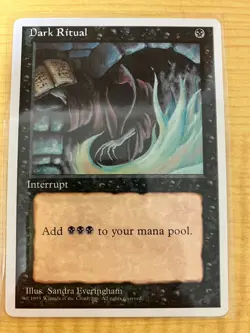 MTG Magic the Gathering Dark Ritual from Alternate Fourth 4th Edition NM - Image 2