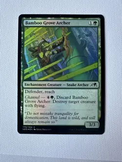 x1 Bamboo Grove Archer NEO MTG 173/302 FOIL COMMON M/NM 1x - Image 1