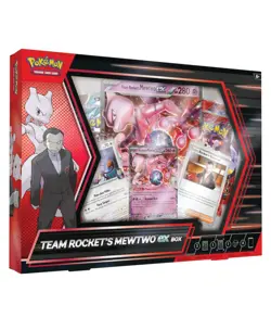 Pokemon TCG Team Rocket's Mewtwo ex Box PREORDER + SV09 Hop's Dubwool Promo Card - Image 2