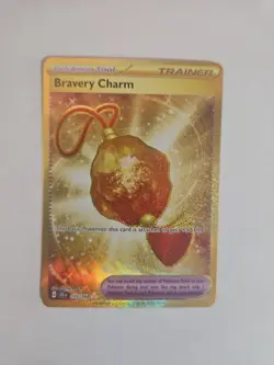 Pokemon Bravery Charm 175/142 Stellar Crown Gold Hyper Rare Holo NM - Image 1