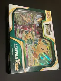 Pokemon TCG Leafeon Vstar Special Collection Box Factory Sealed New - Image 1