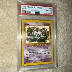 2002 POKEMON LEAGUE PROMO BLACK STAR #47 MEW PSA 8 - Image 1