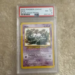 2002 POKEMON LEAGUE PROMO BLACK STAR #47 MEW PSA 8 - Image 2