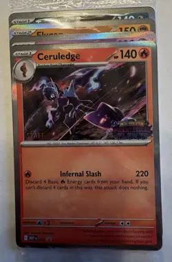 Phantasmal Flames Prerelease Pokemon STAFF Promo set Toxtricity Ceruledge +2 - Image 1