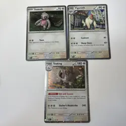 Pokemon Slakoth 160/193 Vigoroth 161/193 Slaking 162/193 Cosmo Holo Exclusive! - Image 1