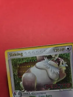 Pokemon Slaking Reverse Holo Stamped from EX Deoxys 15/107 (DMG Peeling) - Image 3