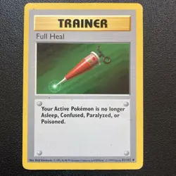 Full Heal [Shadowless] 82/102 Pokemon Gen 1: Base Set HP/DMG - Image 1