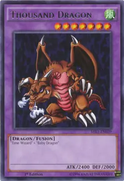 Yugioh! LP Thousand Dragon - MIL1-EN039 - Rare - 1st Edition Lightly Played, Eng - Image 1