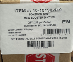 POKEMON TCG - MEGA EVOLUTIONS PHANTASMAL FLAMES - SEALED - 6 BOX BOOSTER CASE - - Image 1