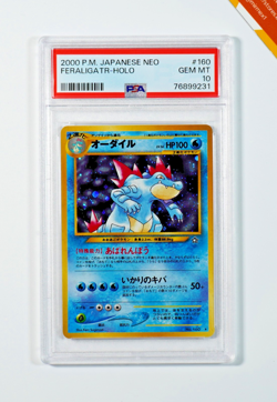Pokemon PSA 10 Feraligatr #160 Holo Neo Genesis 2000 Japanese - Image 1