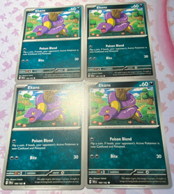 4x Ekans - Pokemon S/V Temporal Forces 100/162 TCG Playset - Image 2