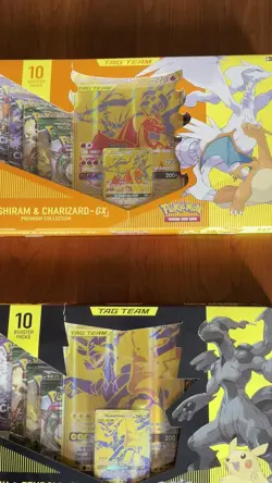 Reshiram & Charizard GX + Pikachu & Zekrom GX Premium Collection Sealed Pokemon 820650809910 - Image 2