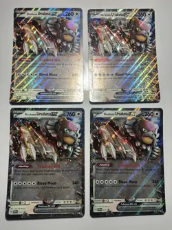 4x Pokemon Bloodmoon Ursaluna ex SVP177 Scarlet & Violet Black Star Promo Jumbo - Image 1