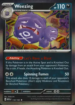 Weezing 110/165 Holo Rare Scarlet & Violet 151 Mint Pokemon Card - Image 1