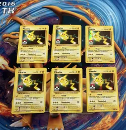 6x Pokemon Pikachu XY202 Pokemon League Promo Holo Card Near Mint 2016 - Image 1